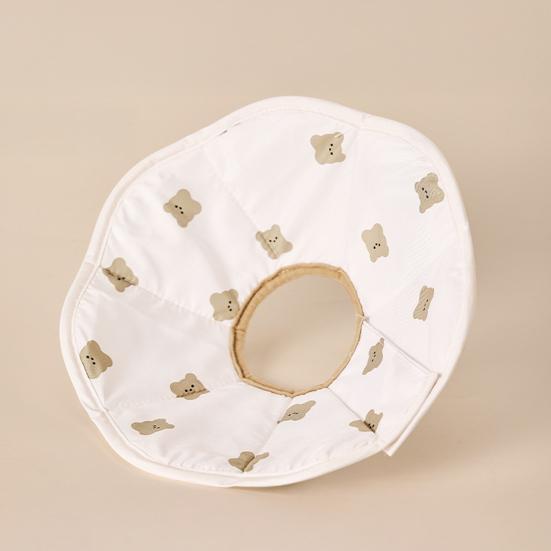 Pet Cone Collar Waterproof Cat Recovery Collar Cute Bear Print Soft Recovery Cone