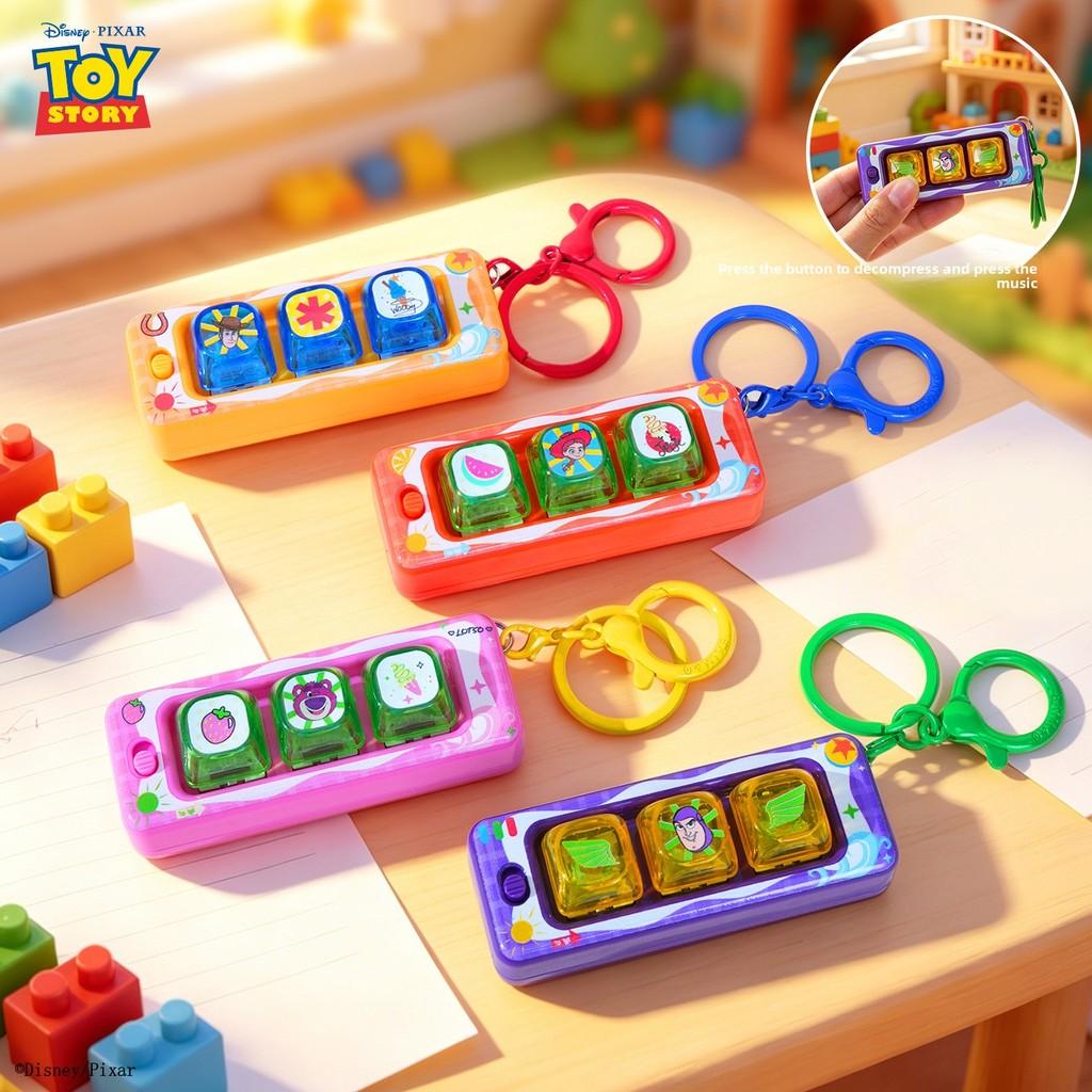 Toy Story Buzz Lightyear Woody Jessie Lotso Keychain With Creative Abs Keycaps And Pressable Buttons For Kids And Teens