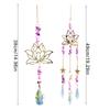 Crystal Sun Catcher Lotus Wall Hanging Rainbow Maker Suncatchers for Living Room Or Office Decoration