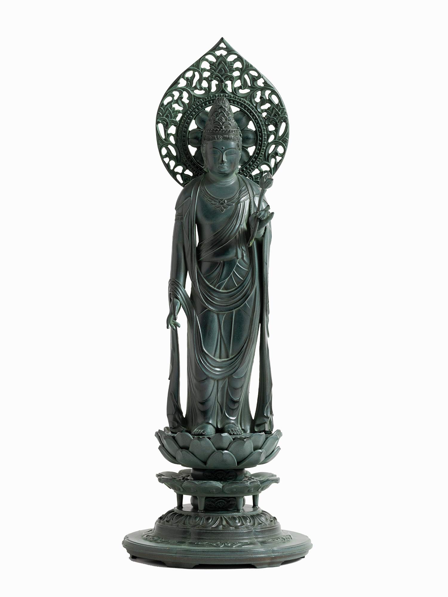

Buddhist statue Shokannon Bodhisattva Matsuhisa Horin Original Takaoka copperware 26.1cm (bronze color) Sculptor model Tendai, Shingon, Rinzai бронзовий