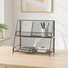 Metal Wire Storage Shelf Sturdy Rack Stable for Desk, Pantry