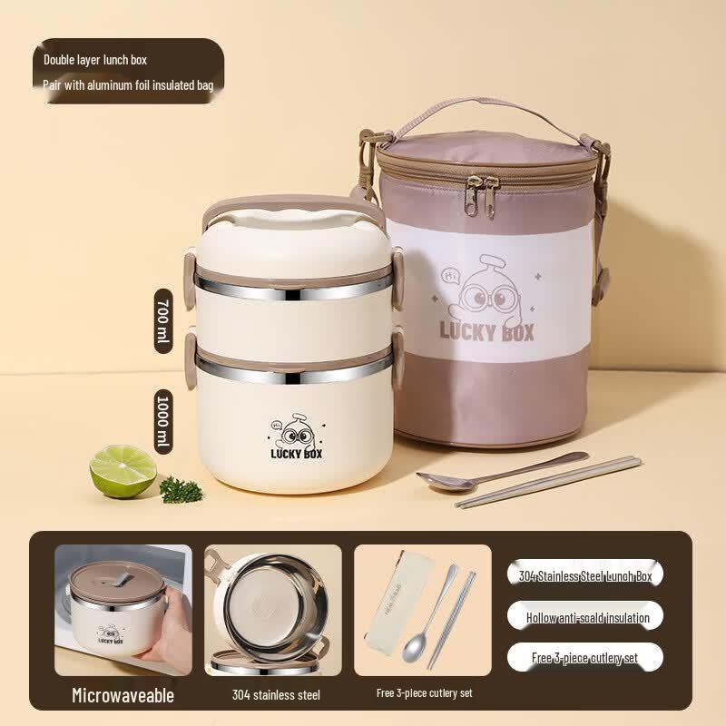 Ruhan Portable Layered Insulated Bento Lunch Box