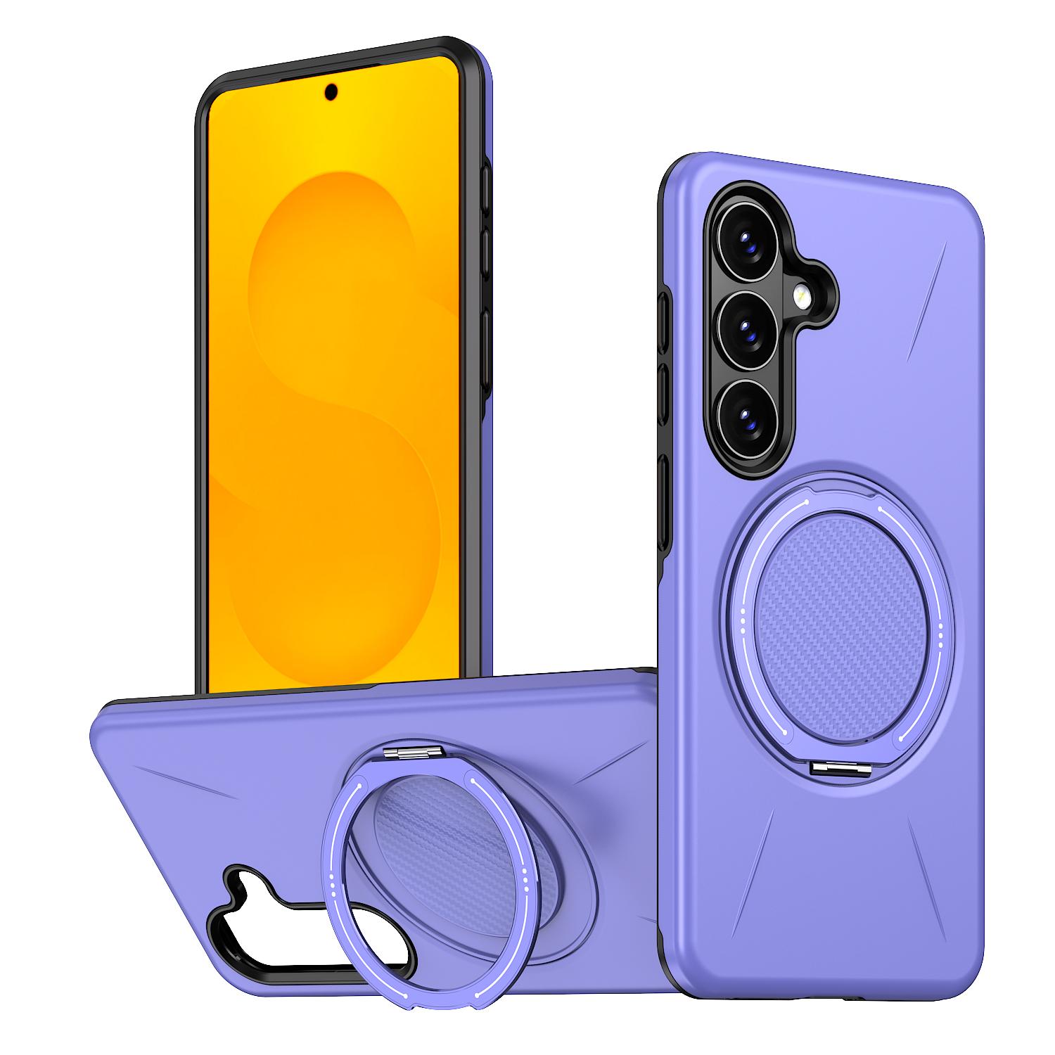 

For Samsung Galaxy S26 Ultra Magnetic Case Rotating Kickstand TPU + PC Phone Cover