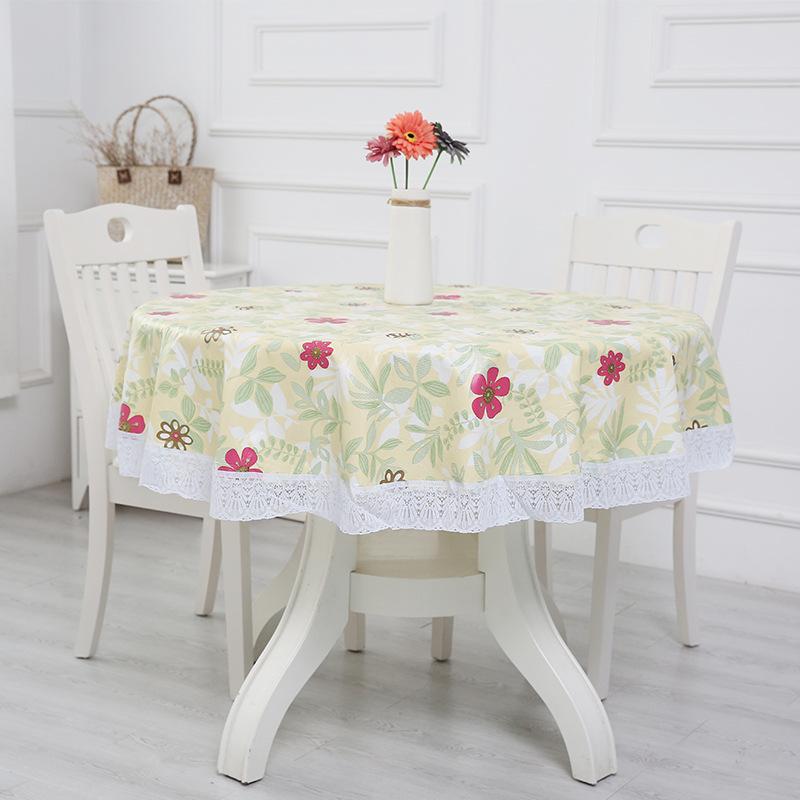 Pvc Waterproof Table Cloth Round Tablecloth Nappe Table Cover Party Wedding Table Cloth For Home Kitchen Tablecloth Mantel