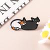 1/4Pcs Funny Cat Fight Cute Enamel Brooches Cartoon Creative Design Schoolbag Pins Badge Daily Wear Fashion Accessories Gifts
