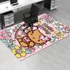 Office Rug Hello Kitty, Floral Anti-Slip Rug, Machine Washable for Living Room, Bedroom, Office, Multiple Sizes, Bedroom Mat, Decorative Mat, Durable