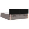 Ottoman Bed with Mattresses & LEDs Taupe 160x200 cm Fabric