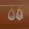 Retro Miao Silver Tassel Earrings: Ethnic Yunnan Long Dangle Women's Jewelry