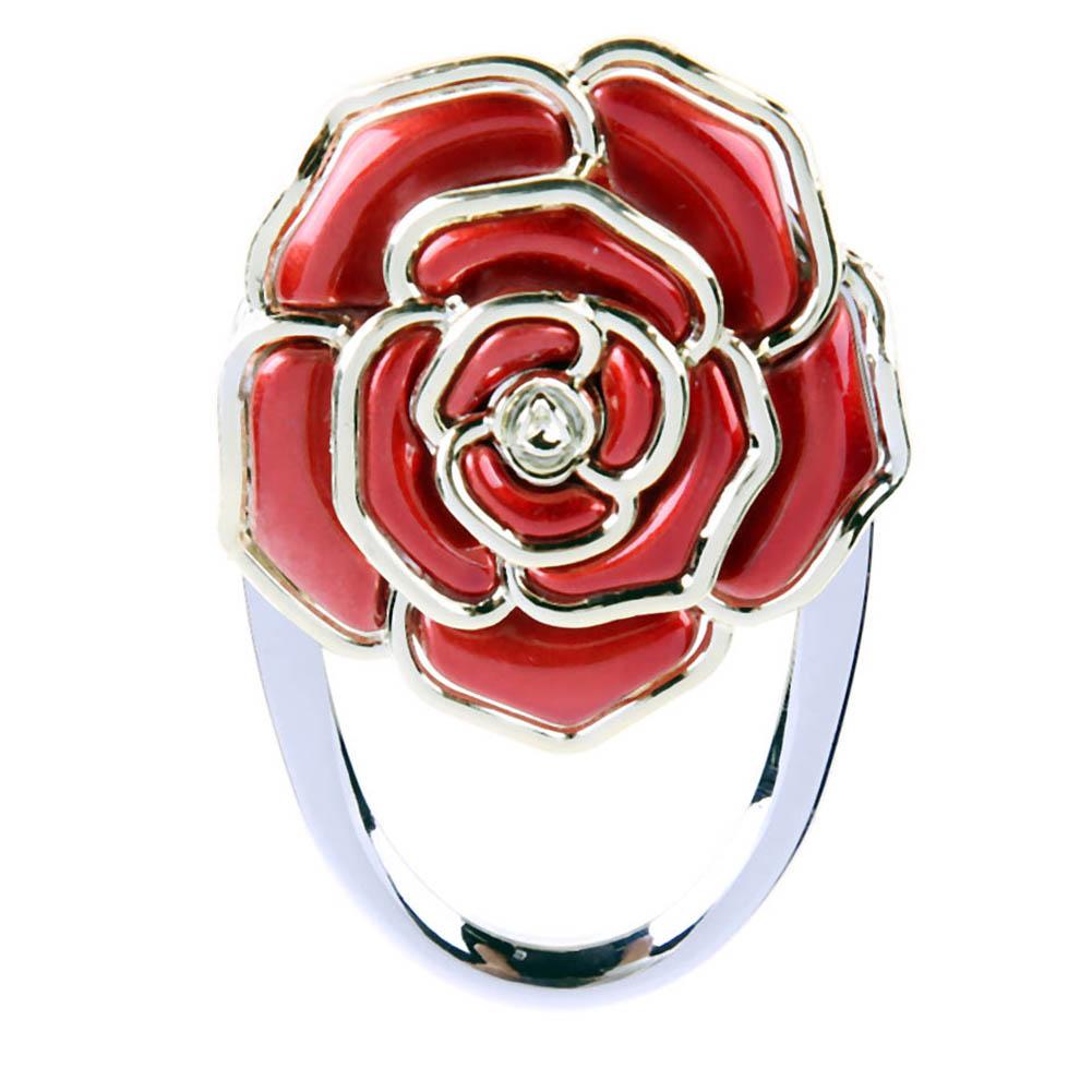 Metal Hanger Hook Holder Unique Folding Rose Pattern Fashion Table Hook 1Pcs Alloy Purse Handbag Bag Parts Accessories