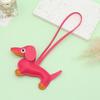 Mini Dachshund Leather Pendant - Cute Cartoon Backpack Charm, Keychain, Car Ornament, Lanyard
