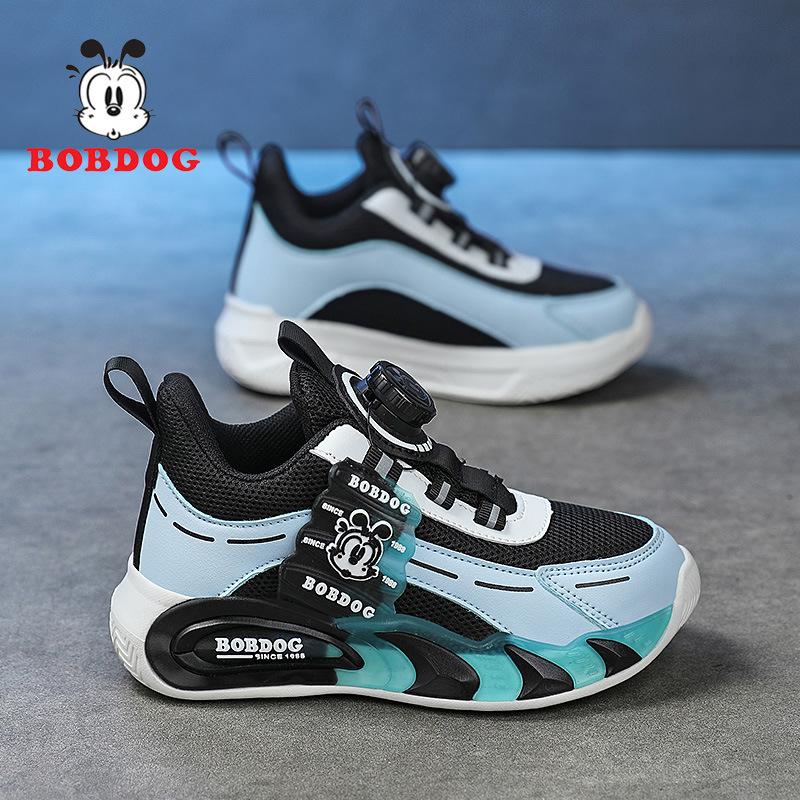 Babu bean boys' shoes running shoes tide 2025 autumn and winter new middle-aged and older children's leather surface children's sports shoes fashionab