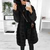Womens Faux-Fur' Gilet Long Sleeve Waistcoat Body Warmer Jacket Coat Outwear
