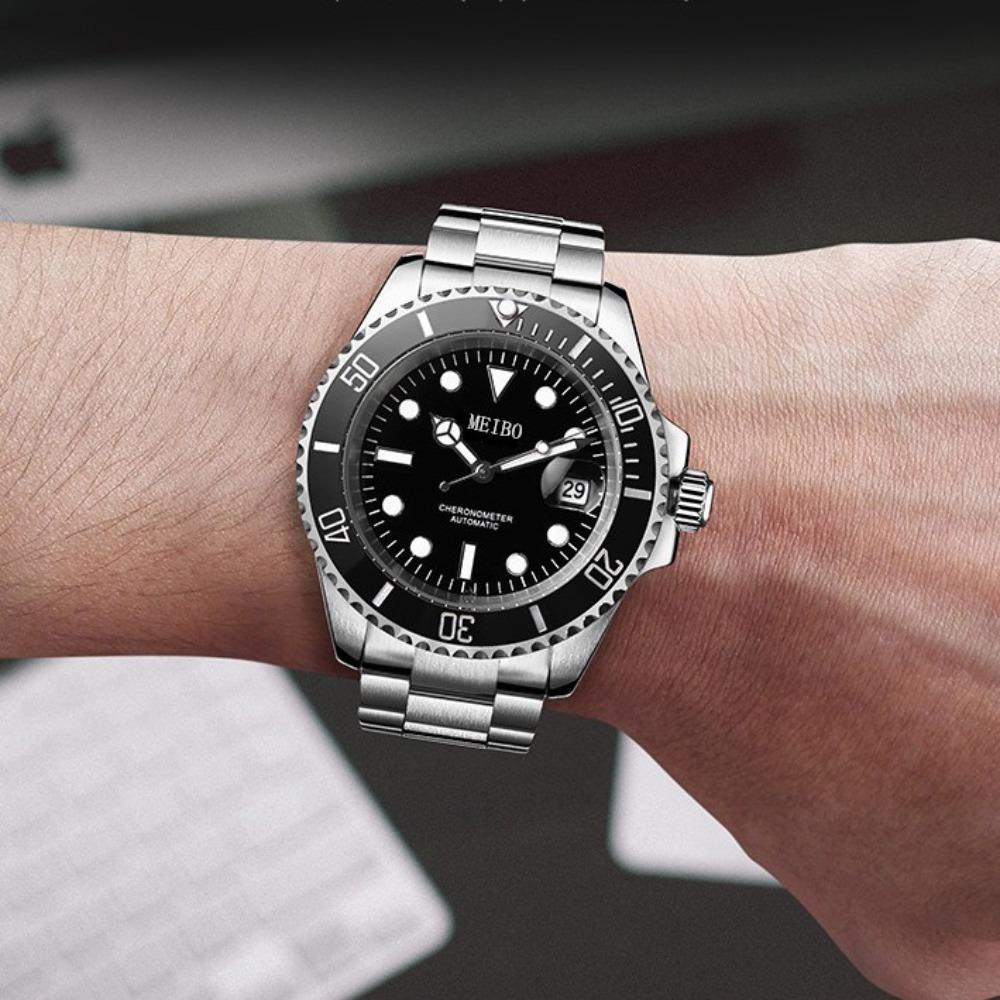 Magnifying Glass Calendar Men's Watch Water Ghost Green Watch