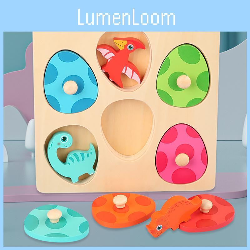 Wooden Dinosaur Egg Puzzle With Multilayer Design For Early Education And Cognitive Development