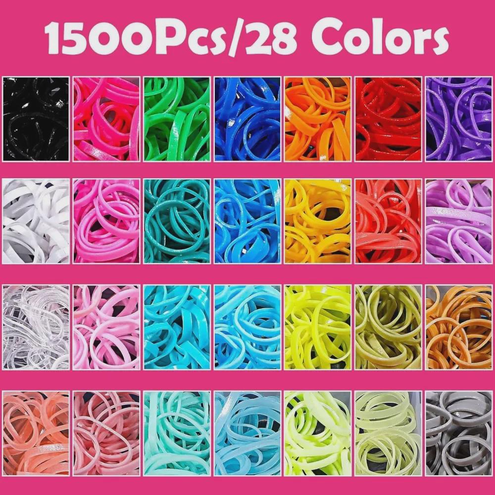 28-Color Gentle Hair Bands: Non-damaging, Disposable Rubber Bands for Braids and Hairstyles