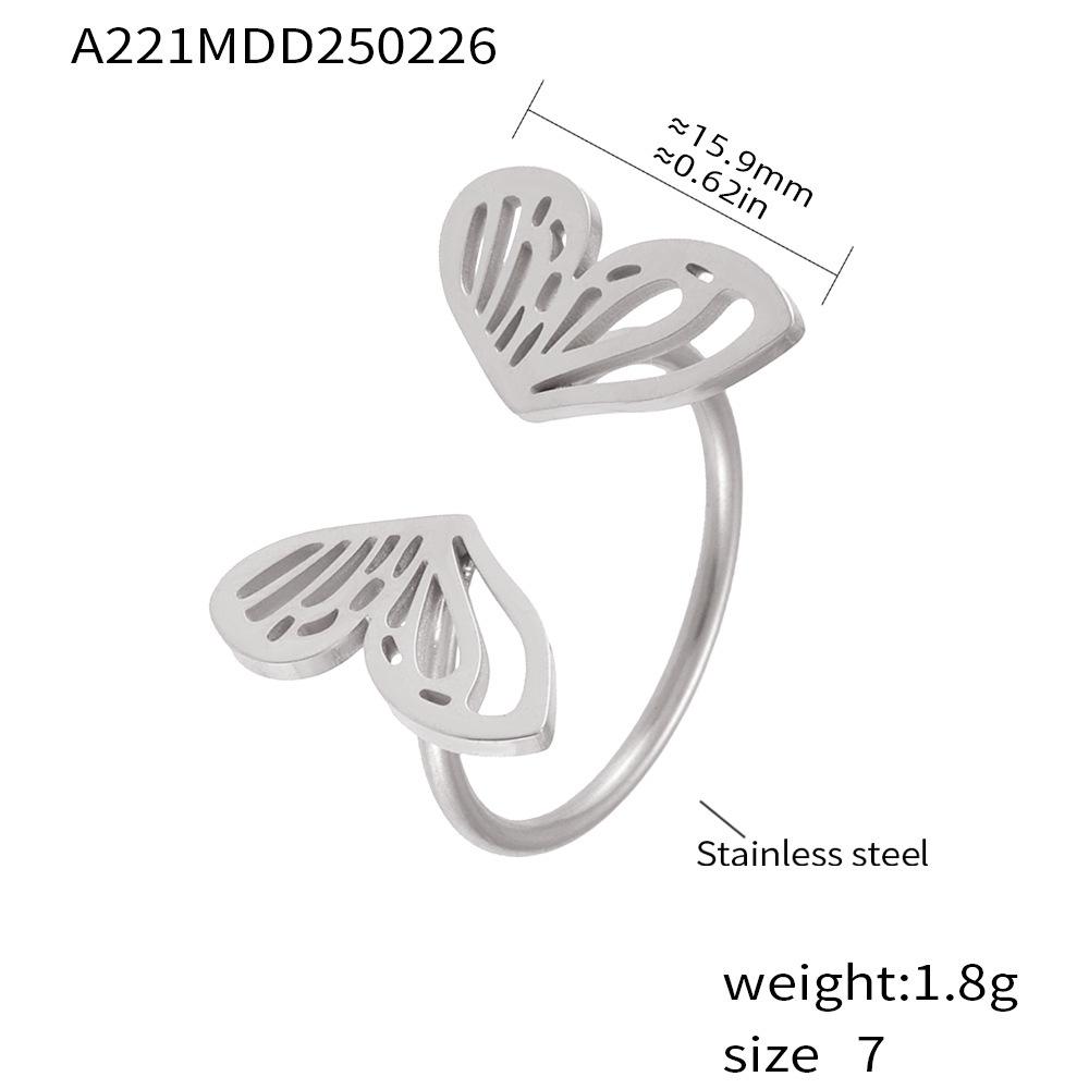 

Кольцо-бабочка Колесо обозрения - Элегантные украшения из нержавеющей стали для женщин Size 7