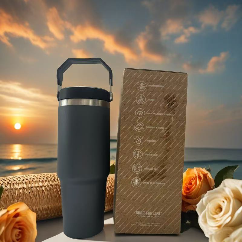 887ML Stainless Steel Thermal Water Bottle Keeps Cold and Heat Thermal Mug Portable Tumbler Vacuum Flask Car Insulated Cup 887ml