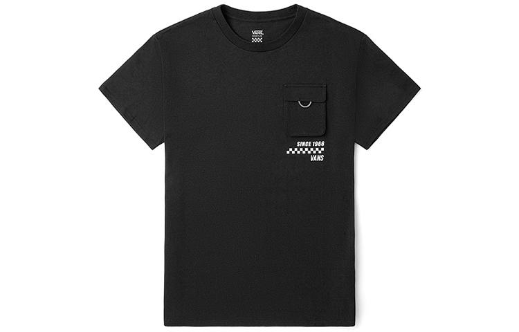 Vans T Shirts Women s Black Crew Neck Moderate Straight Fit VN0A5F1YBLK S