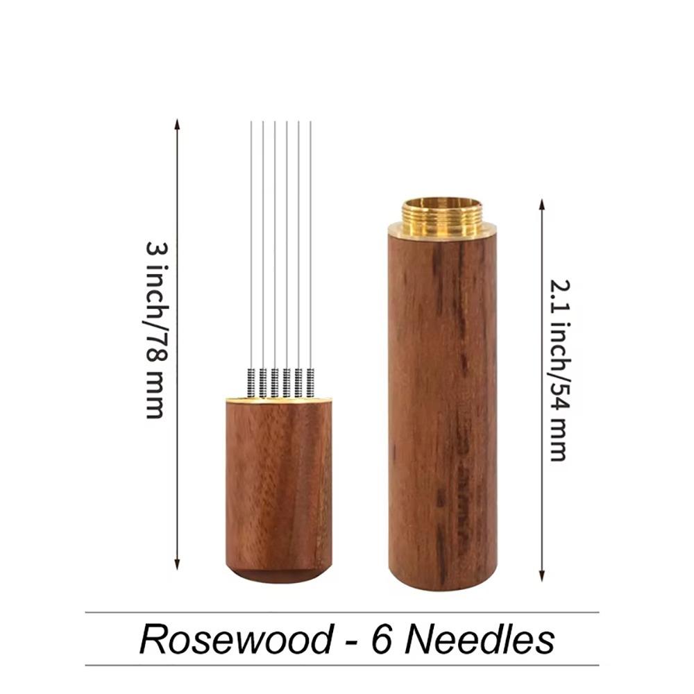 

1Pcs Dispensers Levelers 6 Needle Distributor WDT Tool Cafe Stirrers Barista Accessories rosewood