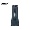 ONLY Women's Washed Mid-Rise Slit Flared Denim Jeans