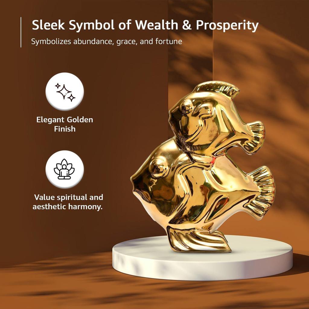 Twin Fish of Abundance & Luck | A Powerful Emblem of Prosperity & Balance | Perfect for Attracting Good Fortune – Pack of 1