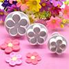 3Pcs Flower Plunger Cookie Cutter Diy Blossom Flower Cake Fondant Cake Mold