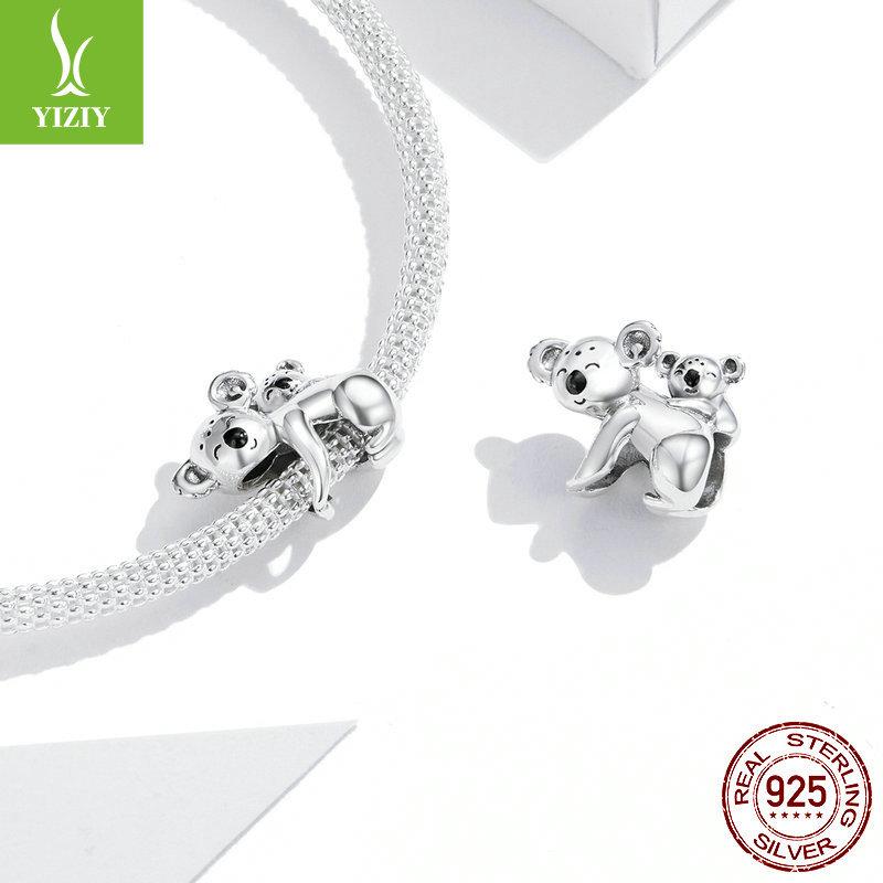 Koala S925 Sterling Silver Bracelet Beaded, With Love Animal Diy Oil Dripping Jewelry Accessories Bsc260