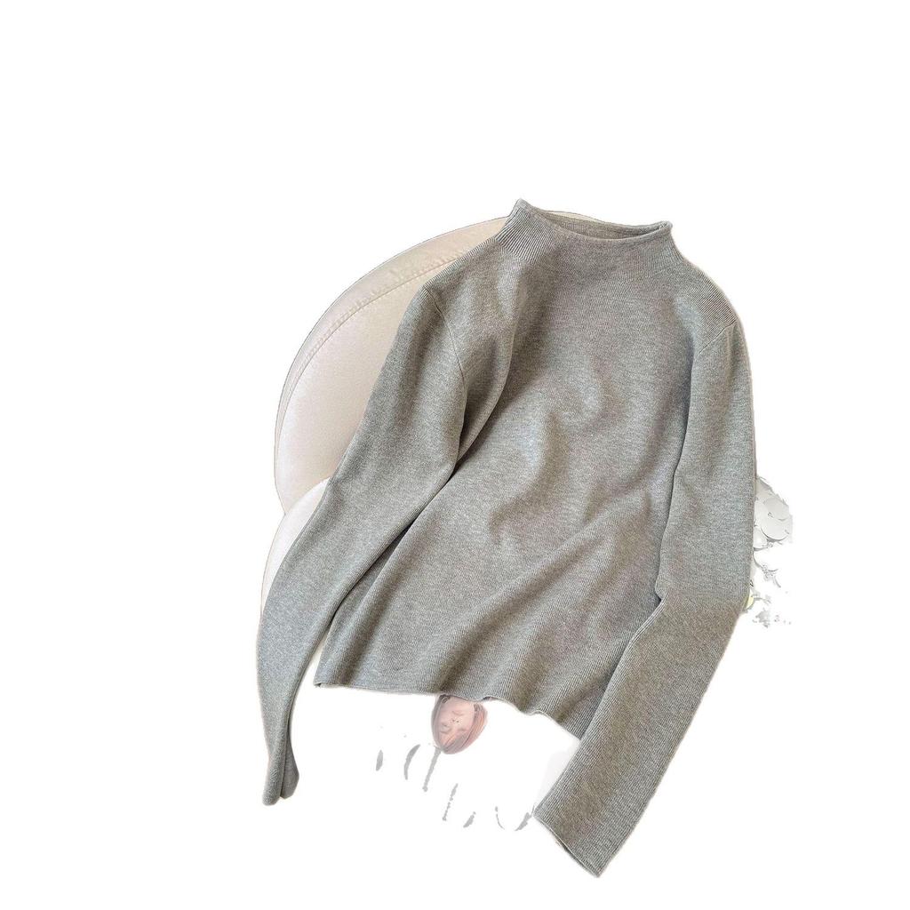 Women's Milky Soft Knit Stand Collar Long Sleeve Sweater 2026 - Ideal for Winter and Autumn