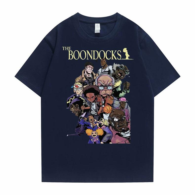 The Boondocks Huey and Riley Printed Tshirt Unisex Women Anime Cartoon Fashion Tshirt Funny Unisex T Shirts Male Hip Hop Streetwear