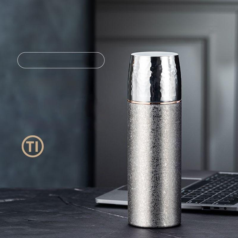 500ML High-grade Pure Titanium Thermos Cup Birthday Gift Box Teacup Tea Separation Tea Cup Portable Titanium Cup Car Cup