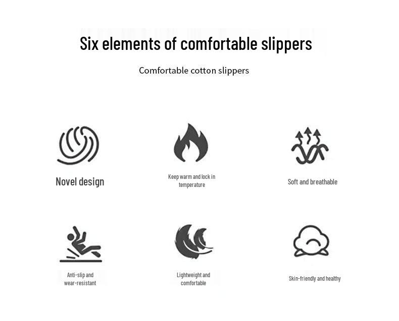 Cross-Border Patchwork Rabbit Fur Cotton Slippers, Men’s & Women’s Furry Velvet Thick Bottom Home Slippers