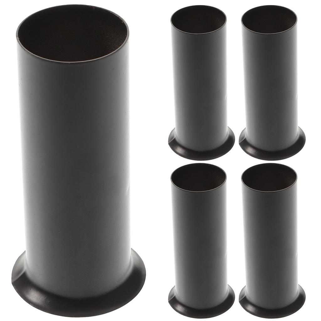 6Pcs Metal Chandelier Base Sleeves Flanging Sleeves Wide Stable Base for Bulbs Crystal Chandelier Accessories