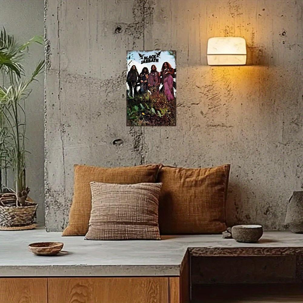 Vintage Black Sabbath Metal Sign - Retro Band Art Aluminum Tin Poster - Durable Decor for Pubs, Bars & Music Rooms