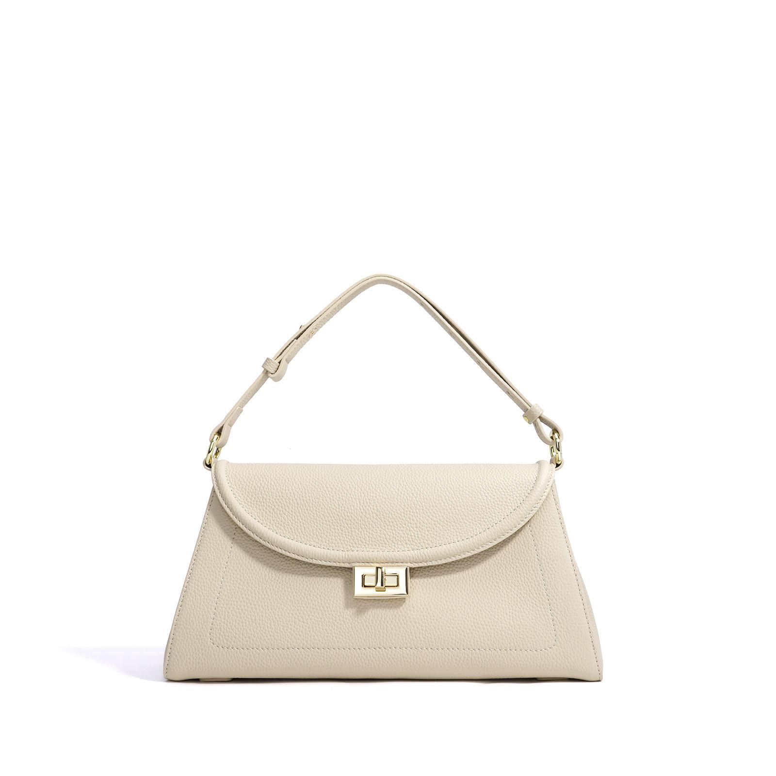 High end leather top layer niche handbag, armpit bag crossbody bag, compact and exquisite women s bag