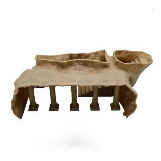 Aquariumhöhle Tunnel Römische Säule unter Kies Tunnel Aquarium Versteck Kleinfisch- und Garnelenversteck mit Sichtfenstern für Betta, Garnelen, Corydoras