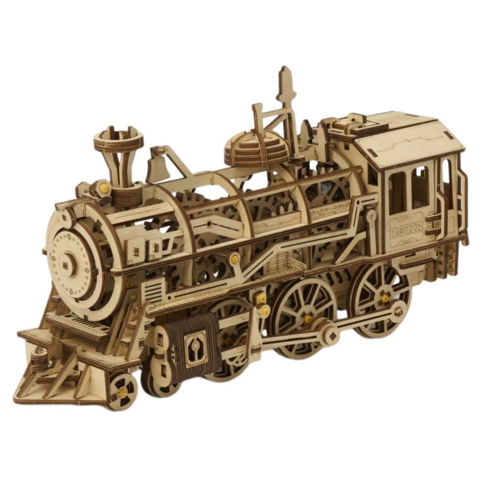 Tsukurundesu® Moving 3D Wooden Puzzle Series (LK701 Locomotive) with Japanese Instructions