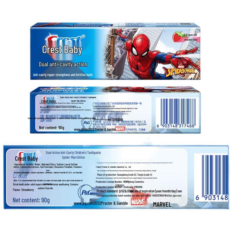 

Детская зубная паста Crest Spider-Man против кариеса