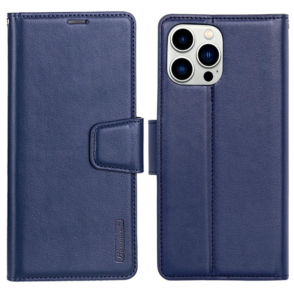 HANMAN Mill Series for iPhone 16 Pro Max Case Wallet Stand PU Leather Phone Cover