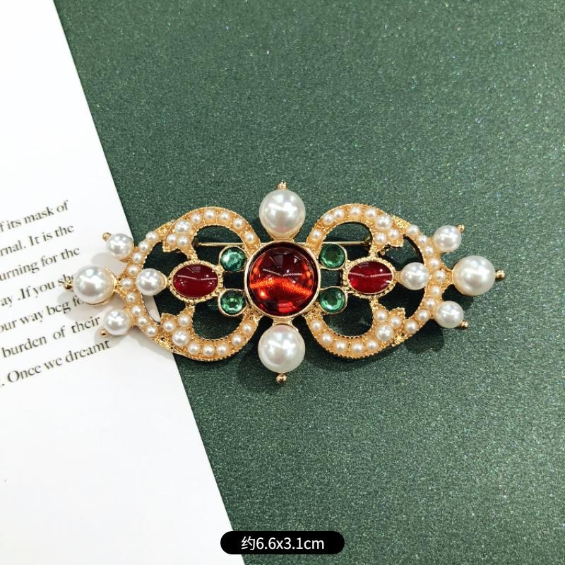 

Винтажная барочная вестерн антикварная брошь матовый золотой жемчуг корона суд булавка брошь аксессуары женщины