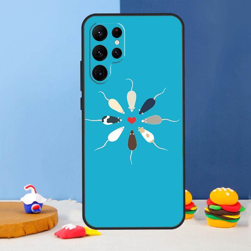 

Mouse Rat Phone Case For Samsung Galaxy S25 S24 Ultra S9 S10 S20 S22 S21 S23 Plus S24 FE Cover Coque Galaxy S23