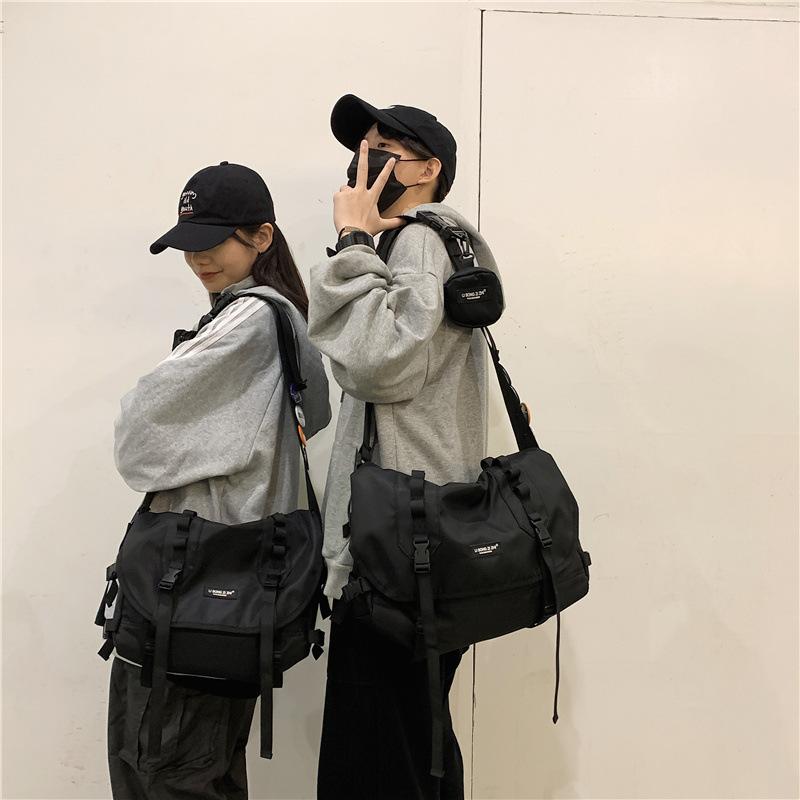 Large Capacity Techwear Style Hip Hop Messenger Crossbody Bag Men Women Multifunction Combined Single Shoulder Travel School Bag