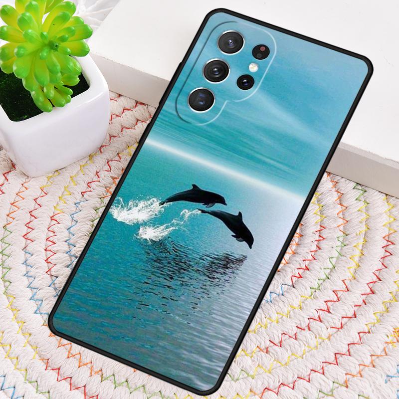 Ozean Delfin Tanz Und Springen Silikon Handyhülle Für Samsung Galaxy note 10 pro S26 S25 S24 S23 S22 S21 Plus Ultra Capa Cover