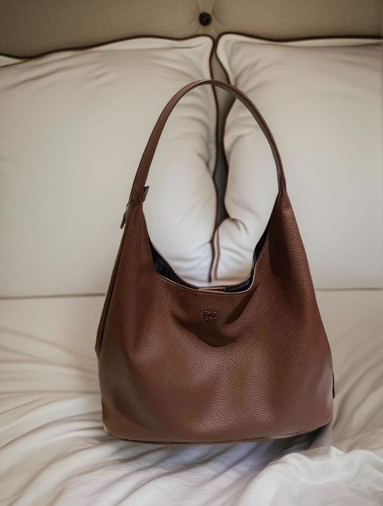 

Lazy повседневная женская сумка-тоут 2024 года, новая свободная сумка через плечо большой вместимости темно-коричневого