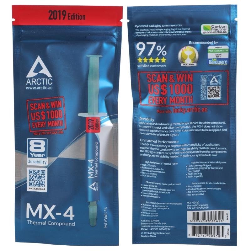 MX4 Thermal Paste Efficient Heat Conductivity Paste 4g For Universal Use In PC And Laptops MX-4