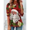 Women's Sweatshirt 3D Prints Christmas Theme Kawaii Graphics long sleeve T-shirt Casual Loose Fit O-Neck Tee Long Sleeve Tops