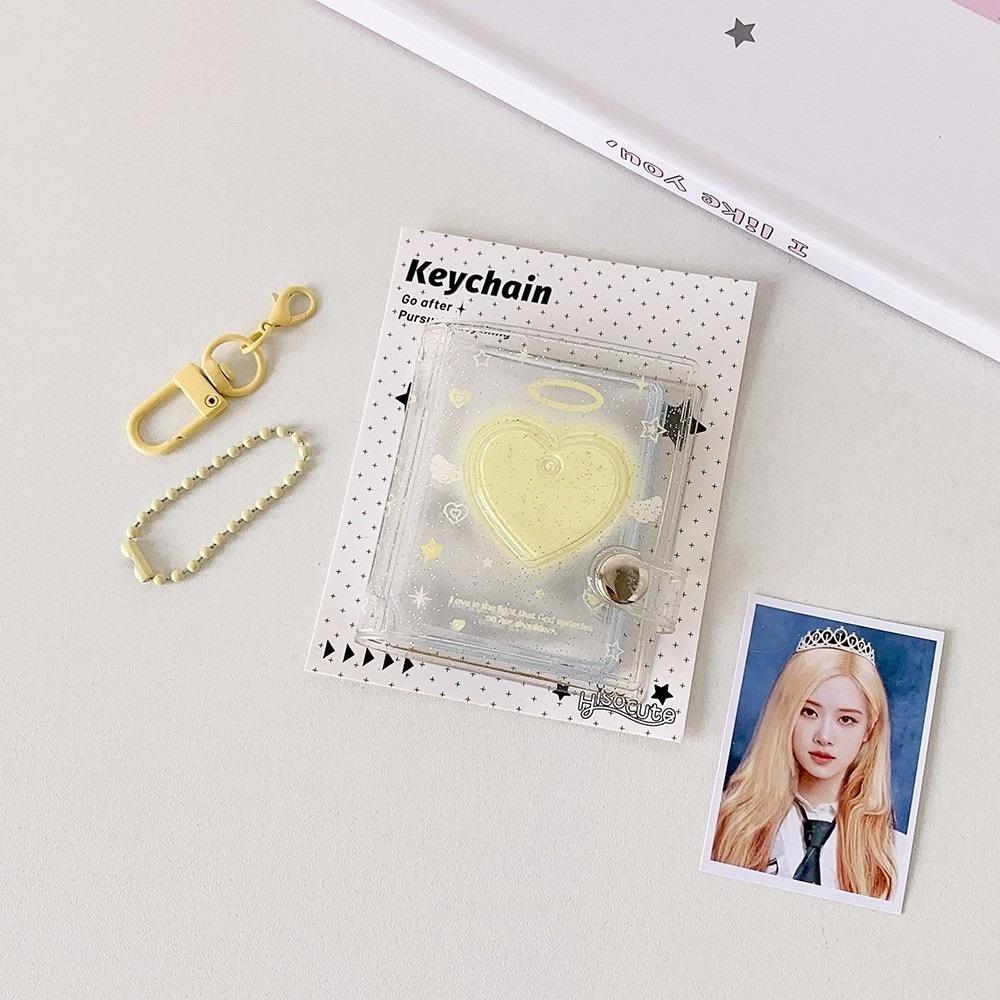 Kawaii 32 Pockets Photo Album 2 Inch Love Heart Hollow Picture Storage Case Hanging Ornament Students