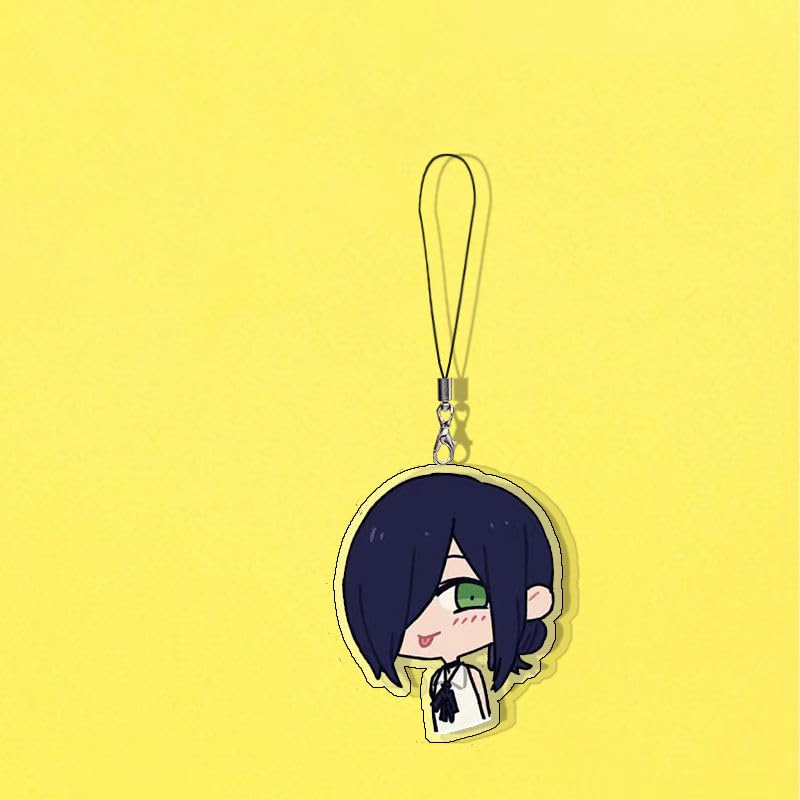 Chainsaw Man Reze Keychains and Aki Hayakawa Smartphone Moe Acrylic Cute Bag Birthday Unofficial of [Mrsderi] (5/6-Piece Set) - Makima, Denji, -