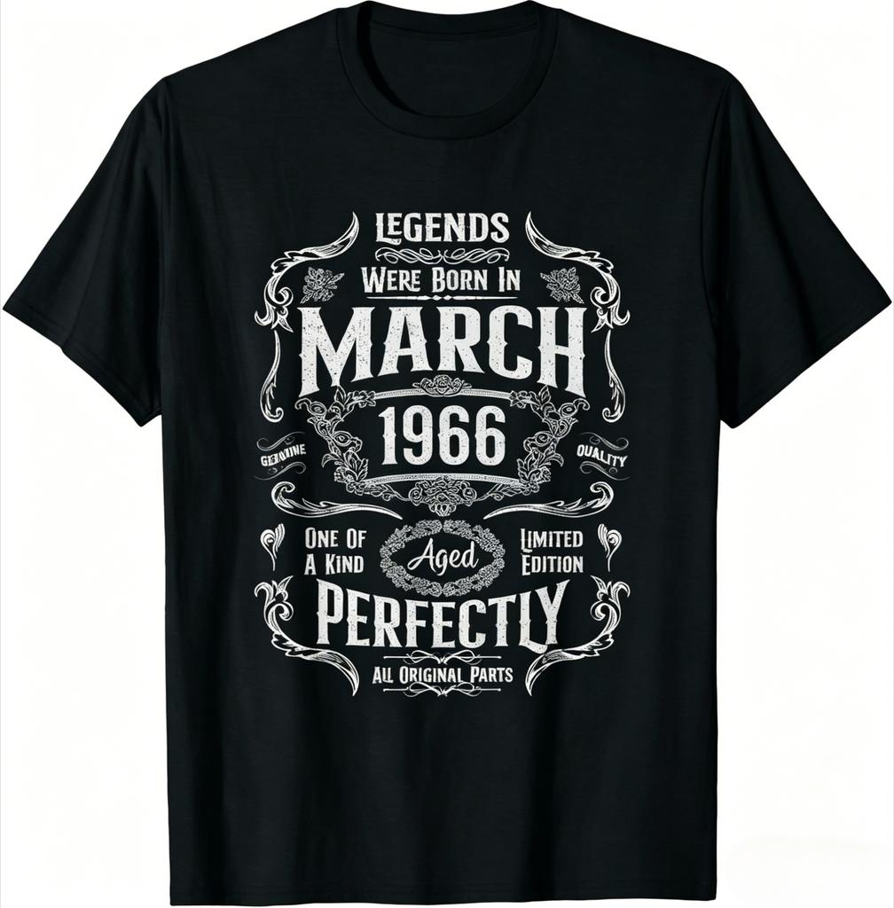 Vintage Legend Born in 1966 59th Birthday Tee 59 Years Old TShirt Printed Graphic T Shirt Unisexs Clothing 2026 Summer T Shirt