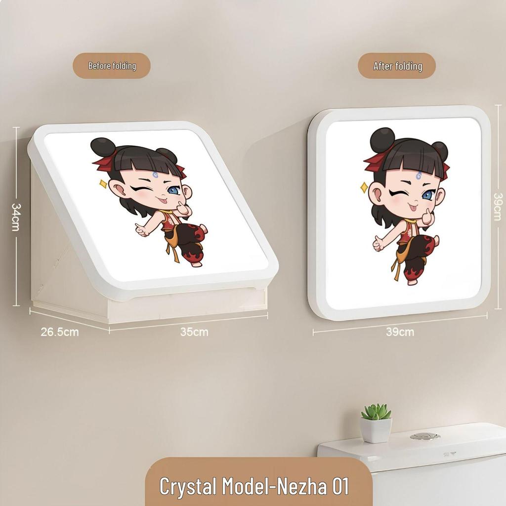 Wall-Mounted Bathroom Storage Box, No-Drill Installation