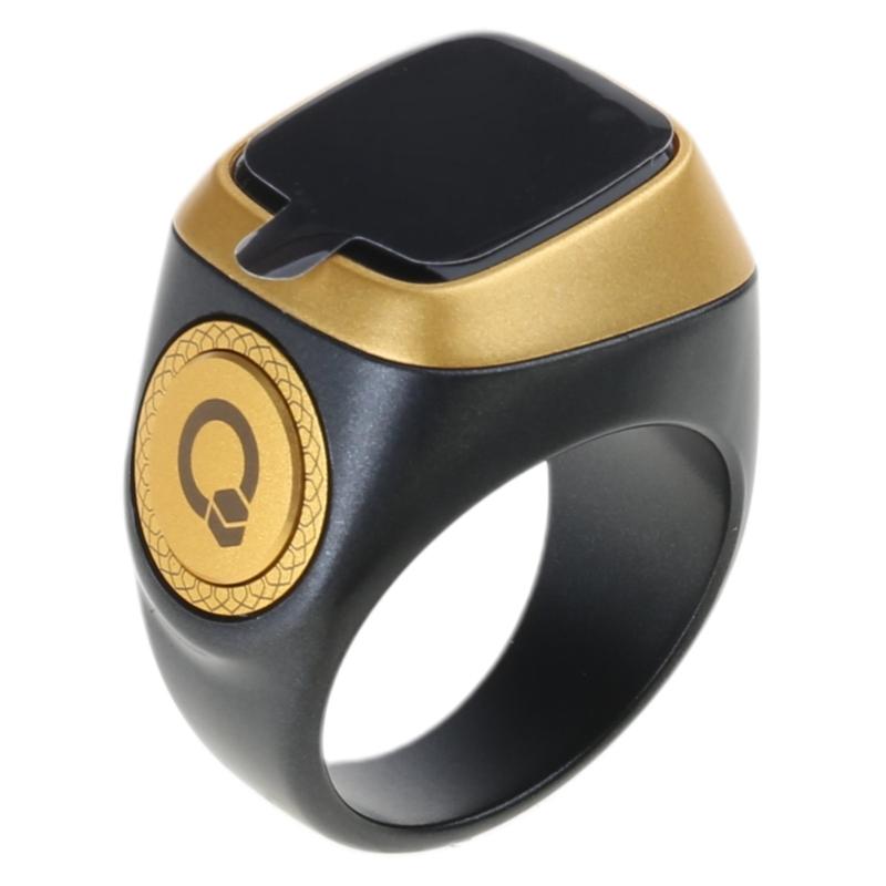 Islámský počítadlo modliteb 22mm Tasbih Počítadlo kroužky Nositelné kroužky Digitální displej Připomínka času modlitby